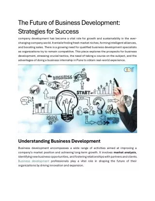 the future of business development strategies
