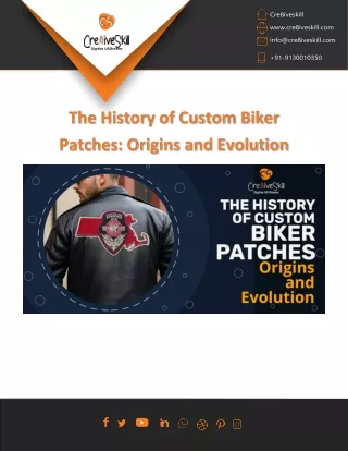 The History of Custom Biker Patches Origins anHistory of Custom Bikerd Evolution