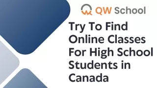try to find online classes for high school