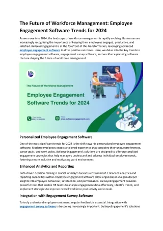 Employee Engagement Software Trends for 2024