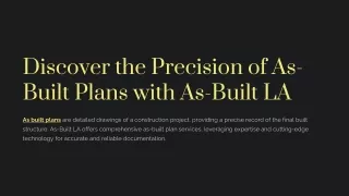 Discover the Precision of As-Built Plans with As-Built LA