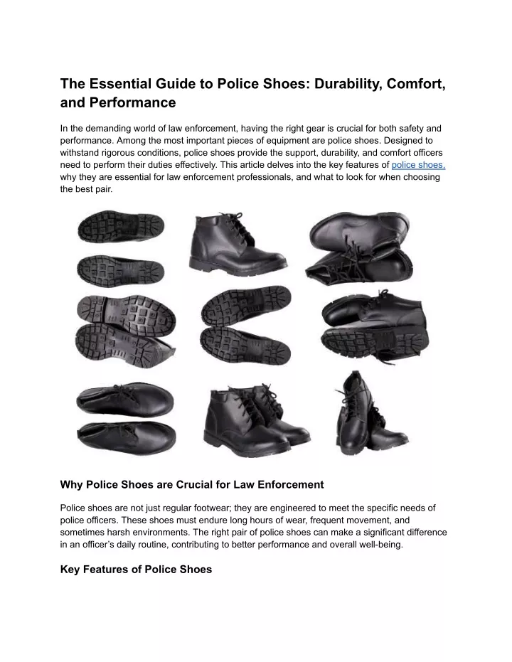 the essential guide to police shoes durability