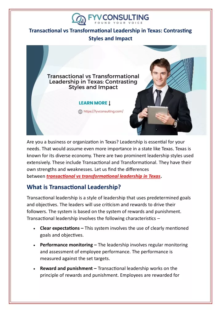 transactional vs transformational leadership