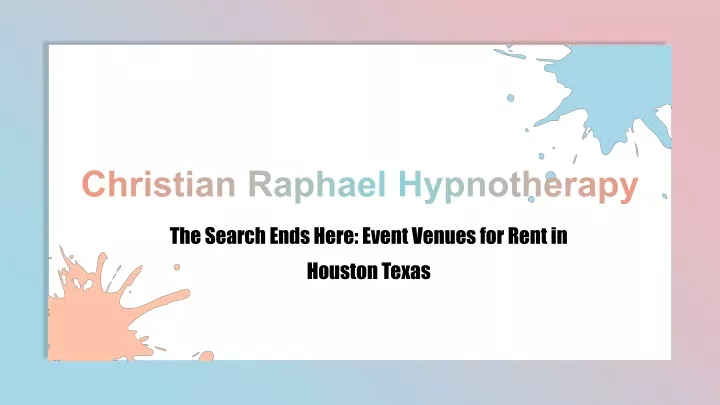 christian raphael hypnotherapy