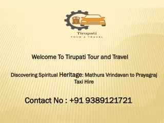 Discovering Spiritual Heritage Mathura Vrindavan to Prayagraj Taxi Hire