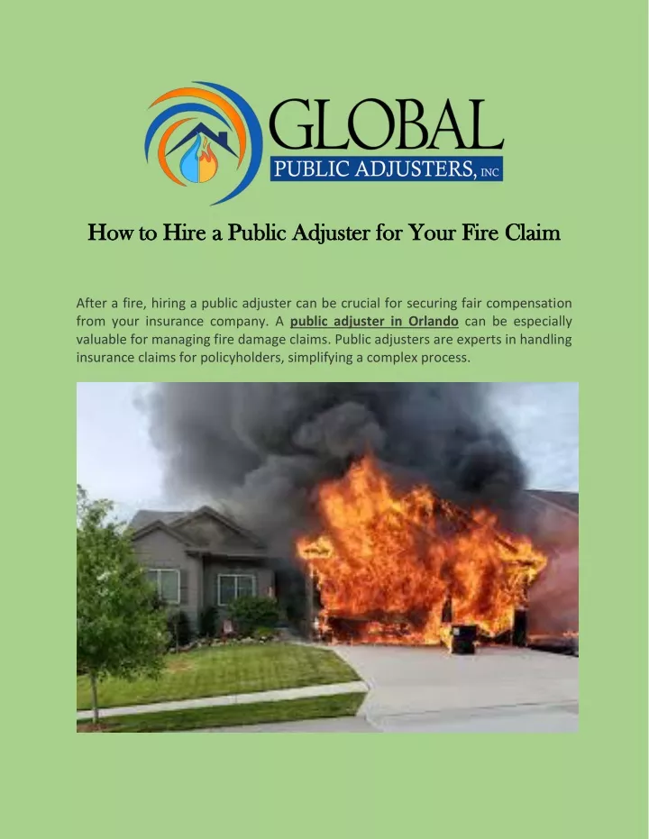 how to hire a public adjuster for your fire clai