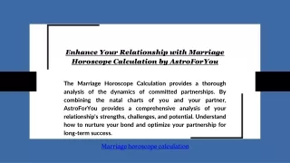 Enhance Your Relationship with Marriage Horoscope Calculation by AstroForYou