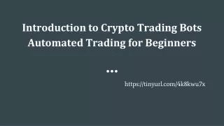 Introduction to Crypto Trading Bots Automated Trading for Beginners