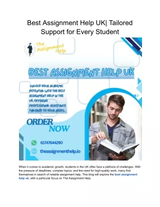 best assignment help uk tailored support