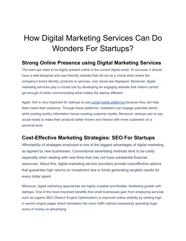 how digital marketing services can do wonders