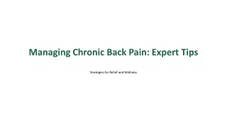 ManagingChronicBackPain by neurosurgeon in jaipur