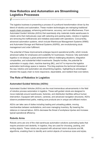 how robotics and automation are streamlining