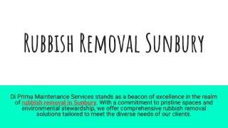 rubbish removal sunbury