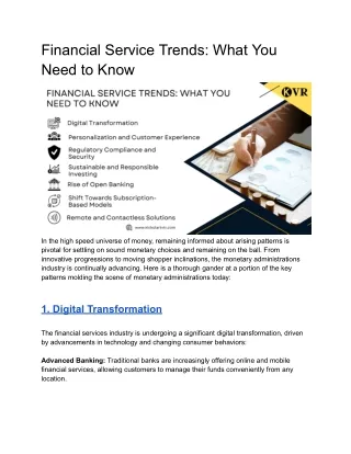 Financial Service Trends: What You Need to Know