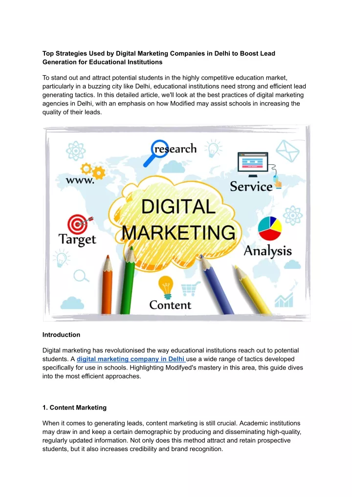 top strategies used by digital marketing