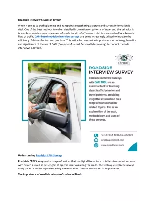 roadside interview studies in riyadh