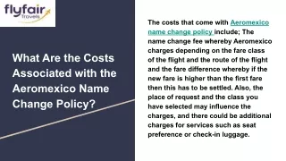 the costs that come with aeromexico name change