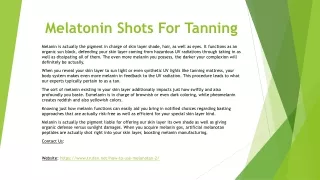 melatonin shots for tanning