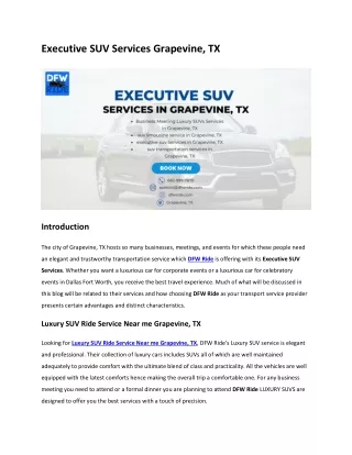 Executive SUV Services Grapevine