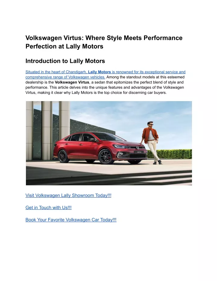 volkswagen virtus where style meets performance