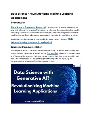 data science revolutionizing machine learning
