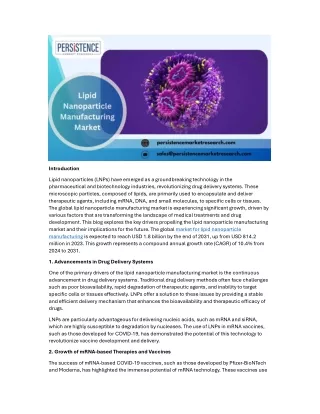 What are the Major Marketing Strategies for Lipid Nanoparticle Manufacturing