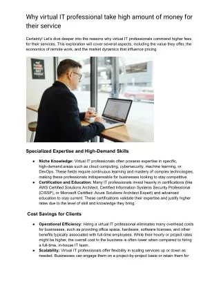why virtual it professional take high amount