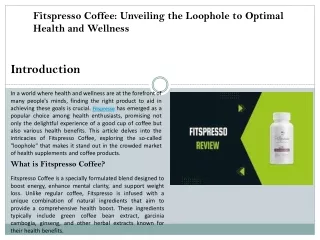 fitspresso coffee unveiling the loophole