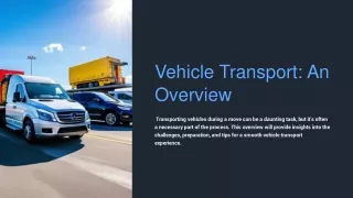 vehicle transport an overview