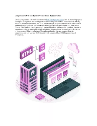 comprehensive web development course from