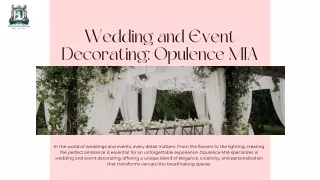 Wedding and Event Decorating by Opulence MIA