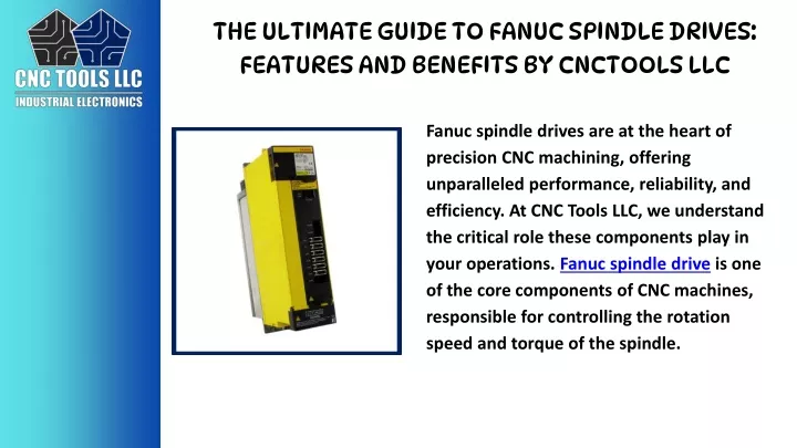 the ultimate guide to fanuc spindle drives