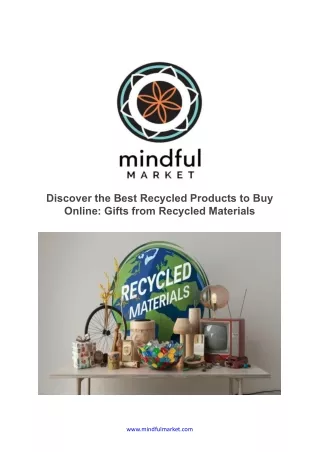 Discover the Best Recycled Products to Buy Online