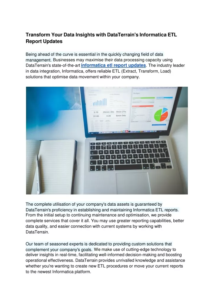 transform your data insights with dataterrain