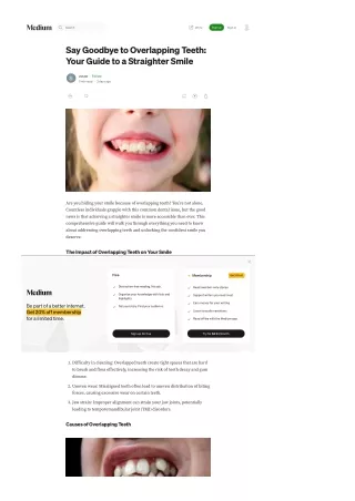 Say Goodbye to Overlapping Teeth Your Guide to a Straighter Smile
