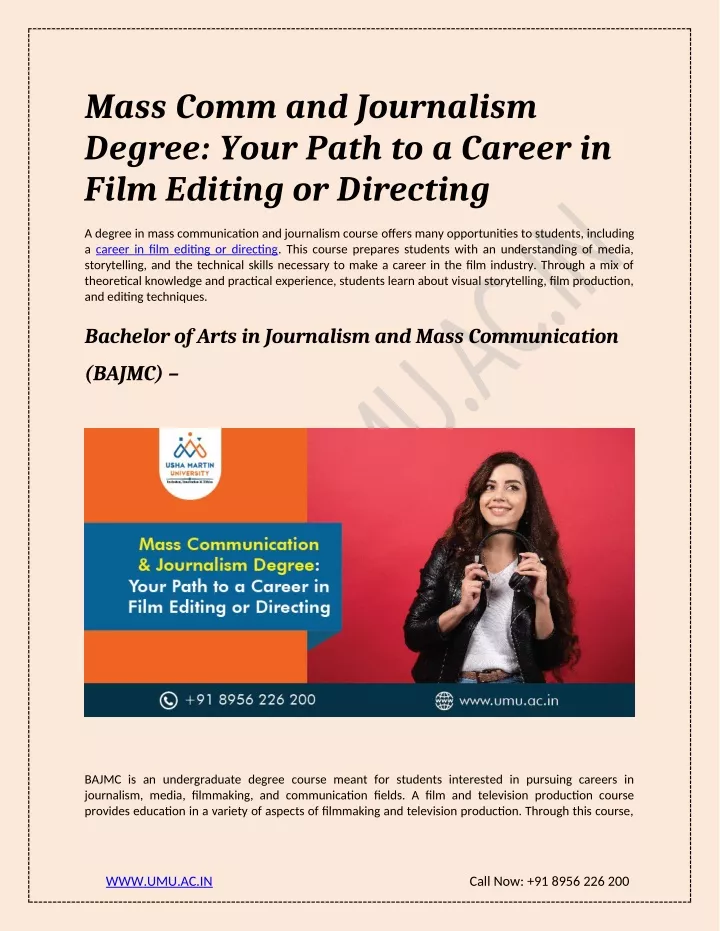 mass comm and journalism degree your path