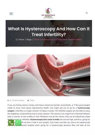 What is Hysteroscopy and how can it treat infertility