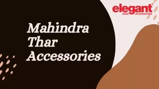 Mahindra Thar Accessories