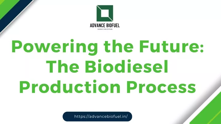 powering the future the biodiesel production