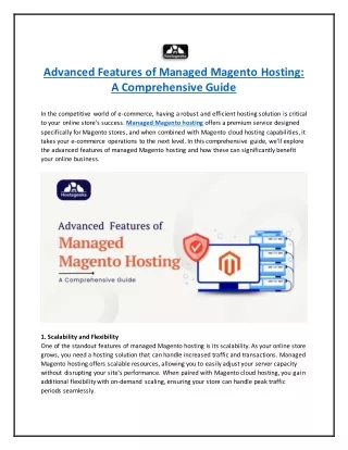 advanced features of managed magento hosting