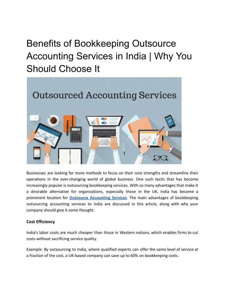 benefits of bookkeeping outsource accounting