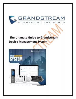 Grandstream Device Management System