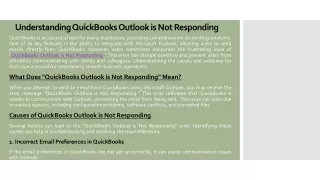 understanding quickbooks outlook is not responding