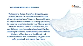 Tulum Transfers N Shuttle