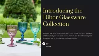 Introducing the Dibor Glassware Collection