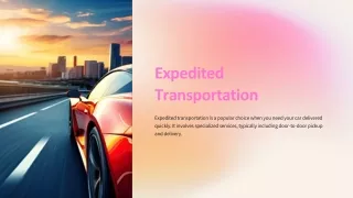 expedited transportation