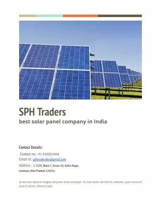 best solar panel company in India
