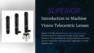 introduction to machine vision telecentric lenses