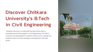 discover chitkara university s b tech in civil