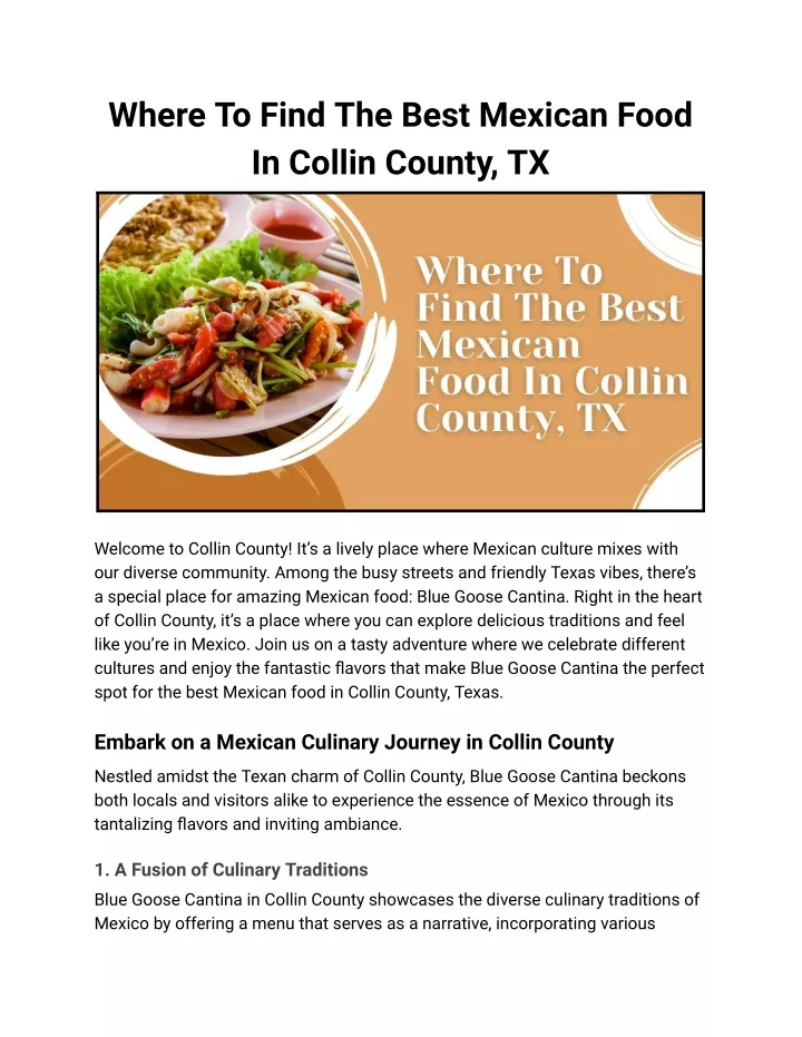 where to find the best mexican food in collin